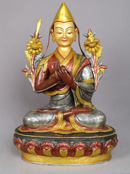 19" Tsongkhapa (Set of 3) from Nepal | Handmade Sculpture