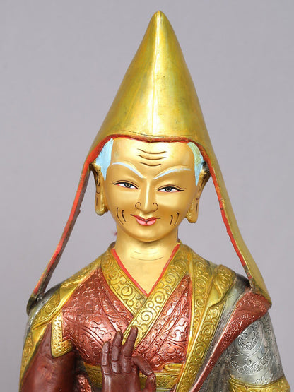 19" Tsongkhapa (Set of 3) from Nepal | Handmade Sculpture