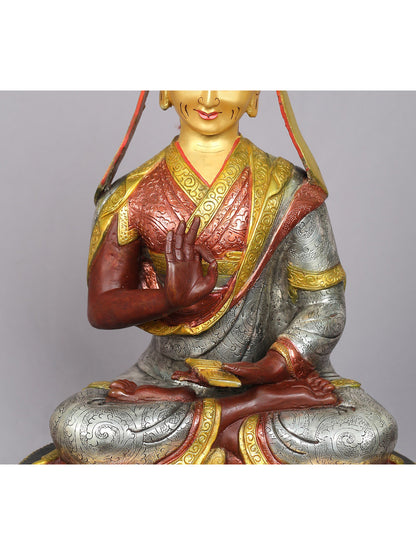 19" Tsongkhapa (Set of 3) from Nepal | Handmade Sculpture