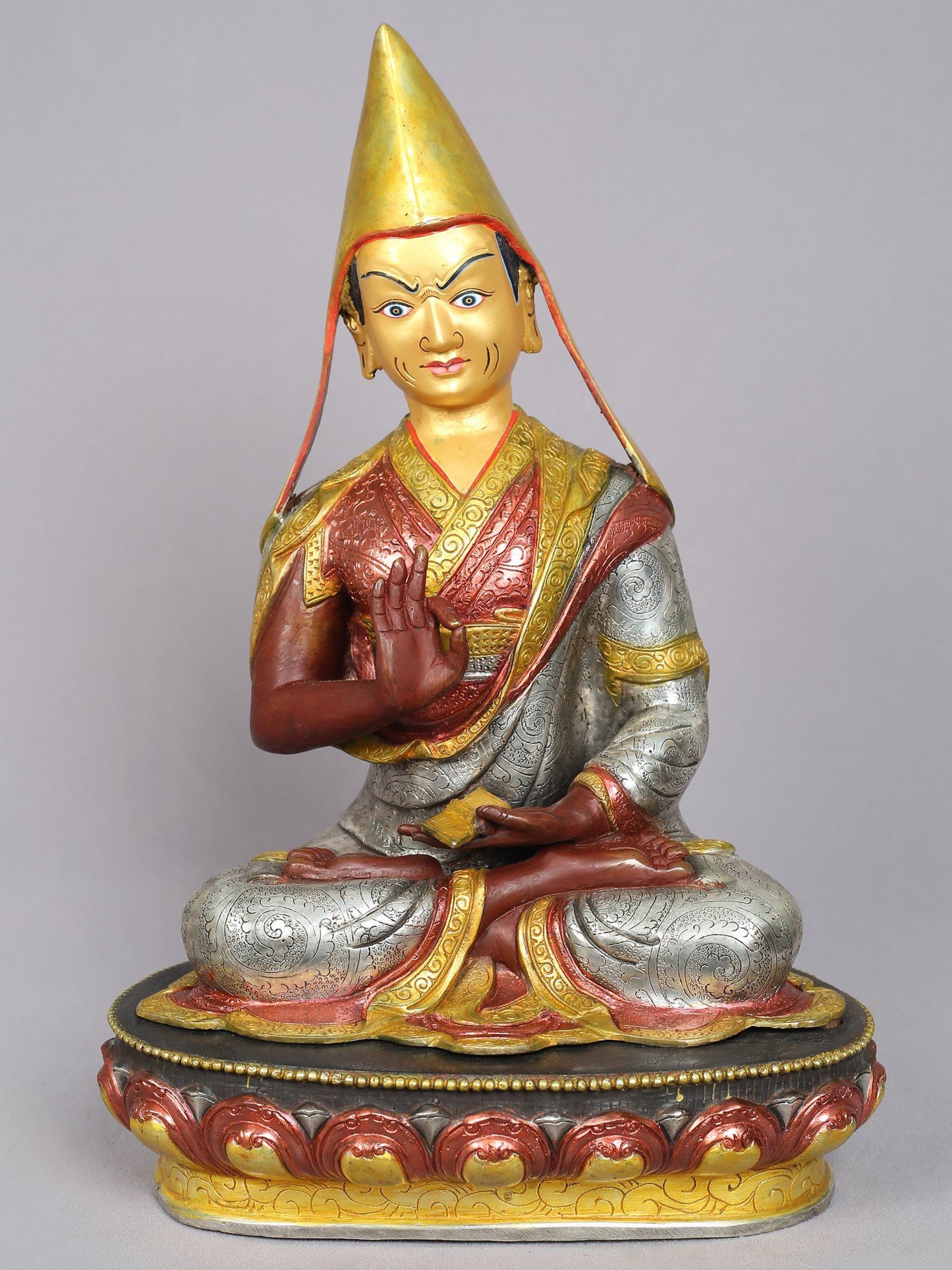 19" Tsongkhapa (Set of 3) from Nepal | Handmade Sculpture