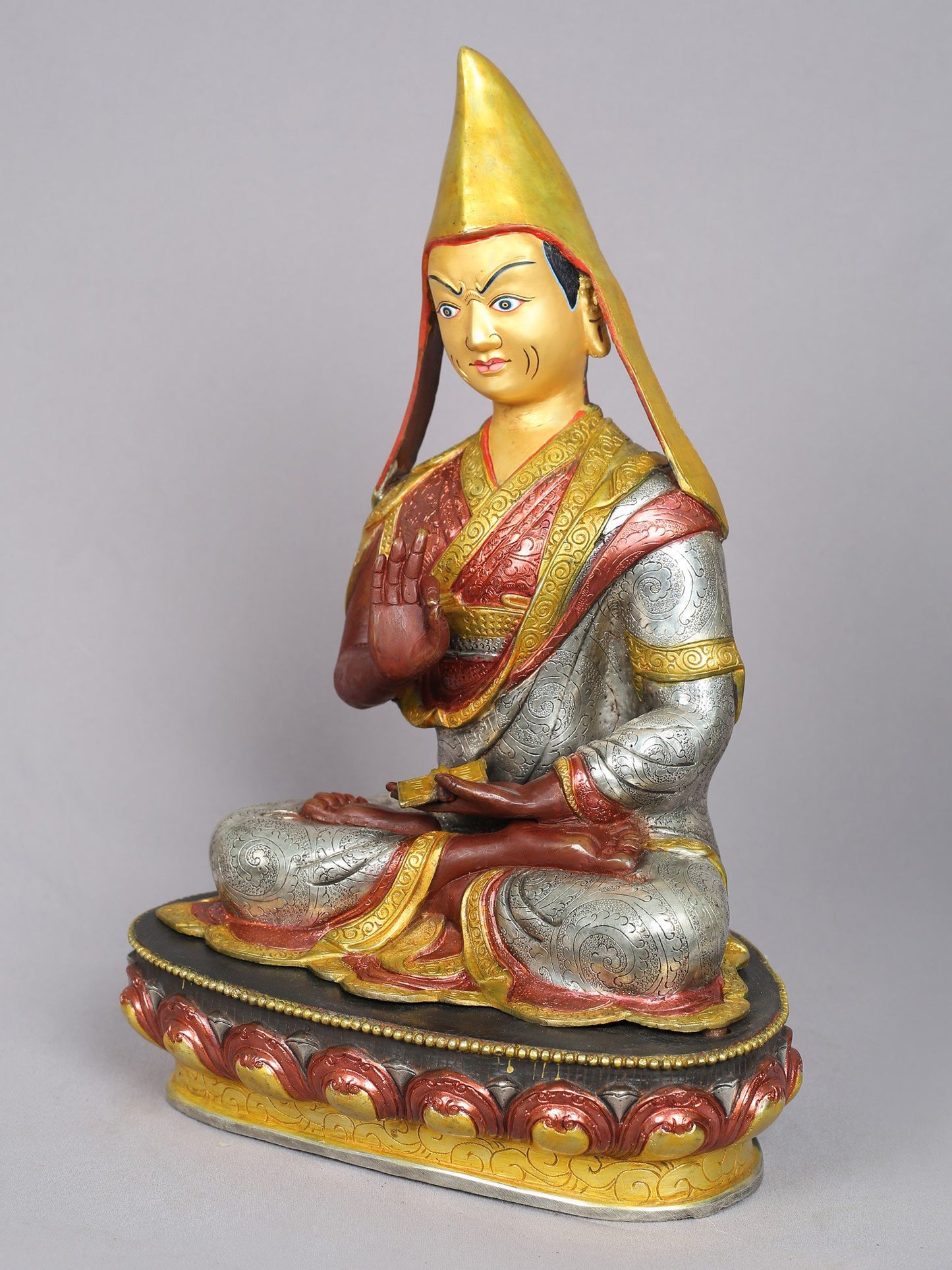 19" Tsongkhapa (Set of 3) from Nepal | Handmade Sculpture