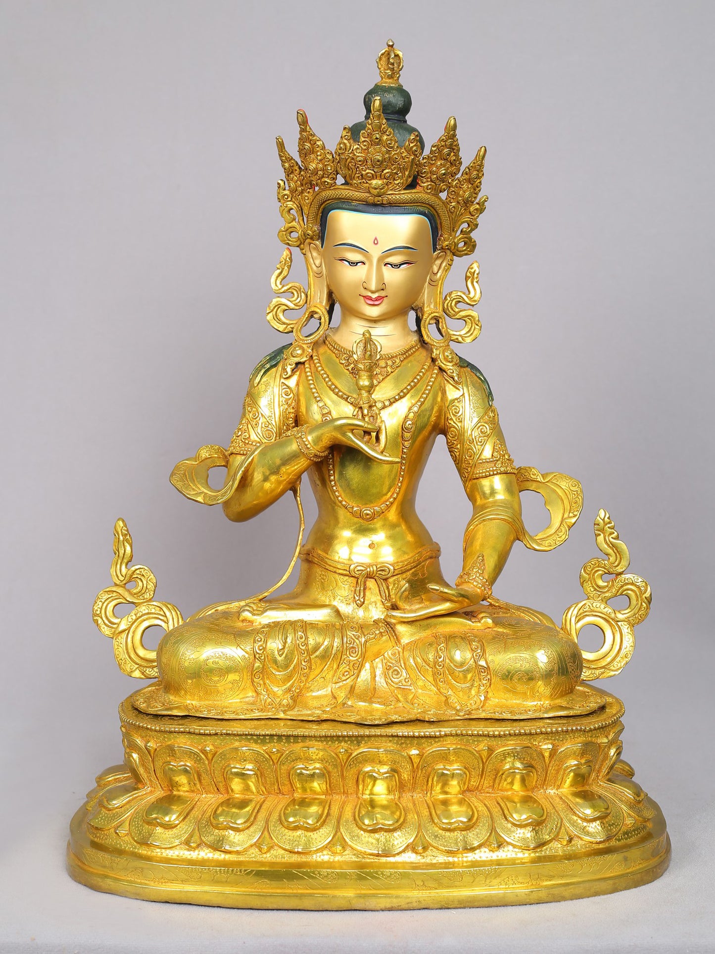 19" Vajrasattva Copper Statue from Nepal | Tibetan Buddhist Deity Idol