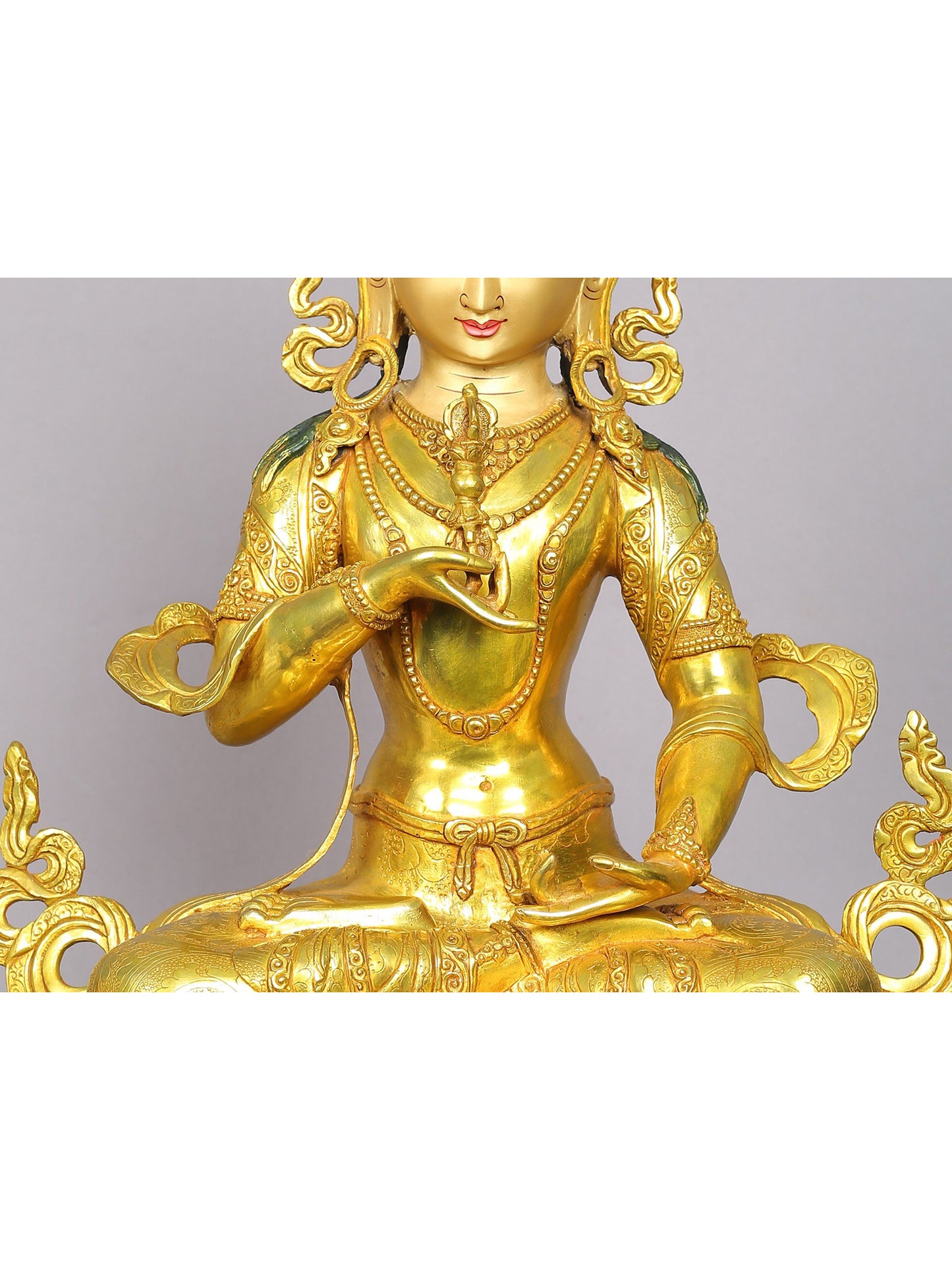 19" Vajrasattva Copper Statue from Nepal | Tibetan Buddhist Deity Idol