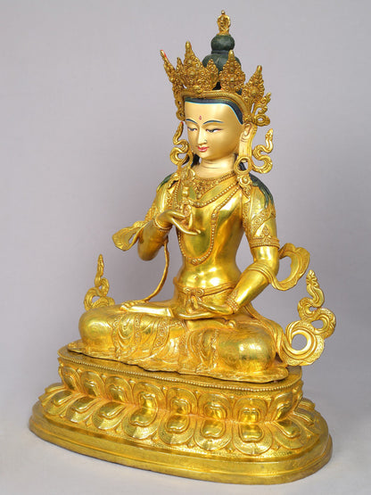 19" Vajrasattva Copper Statue from Nepal | Tibetan Buddhist Deity Idol