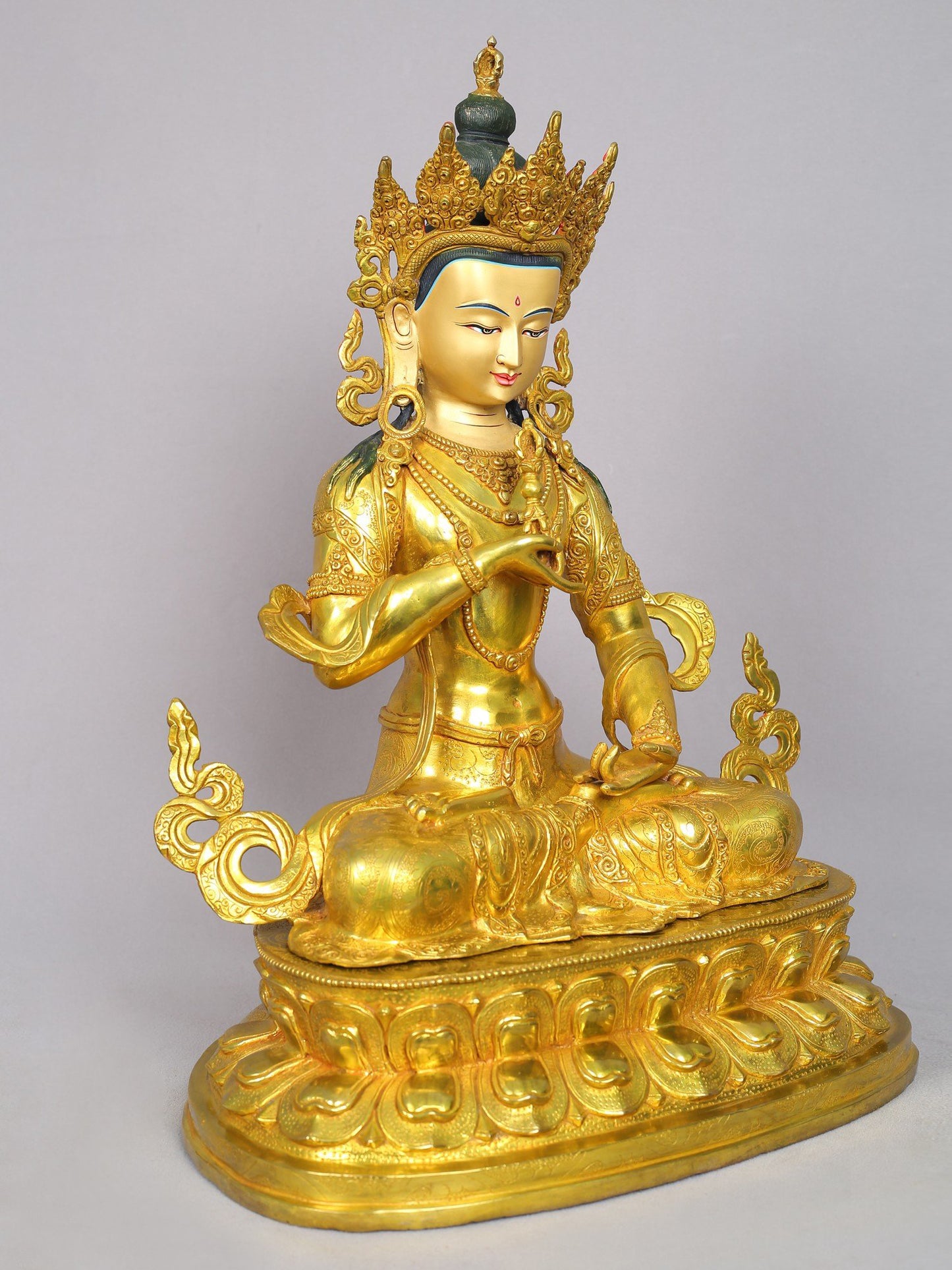 19" Vajrasattva Copper Statue from Nepal | Tibetan Buddhist Deity Idol