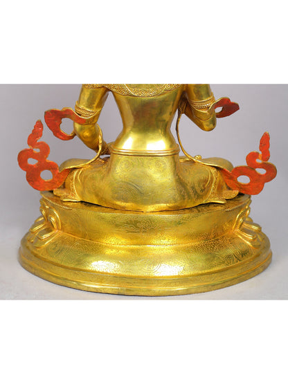 19" Vajrasattva Copper Statue from Nepal | Tibetan Buddhist Deity Idol