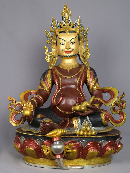 26" Lord Kubera Idol from Nepal | Nepalese Copper Statue