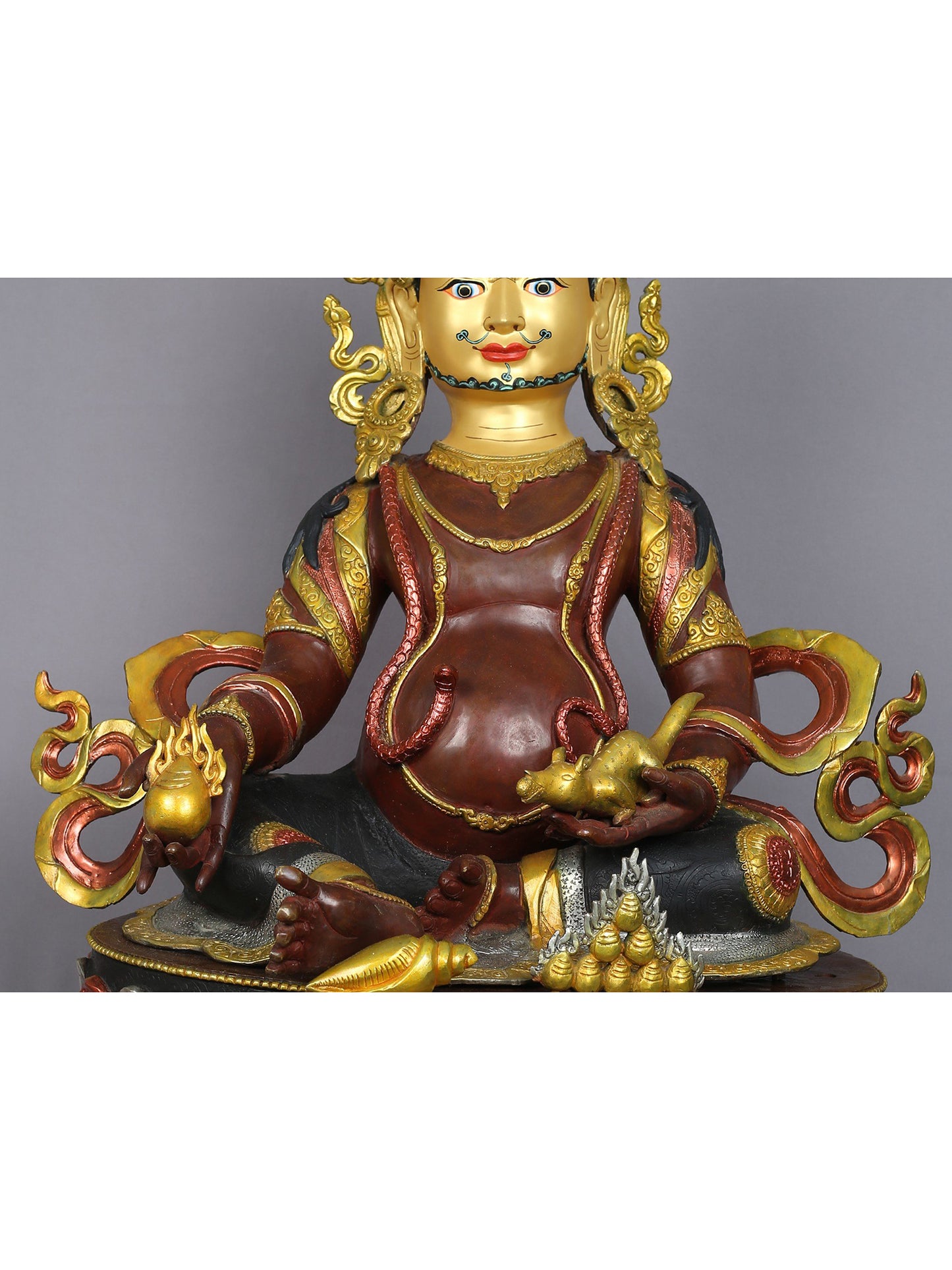 26" Lord Kubera Idol from Nepal | Nepalese Copper Statue