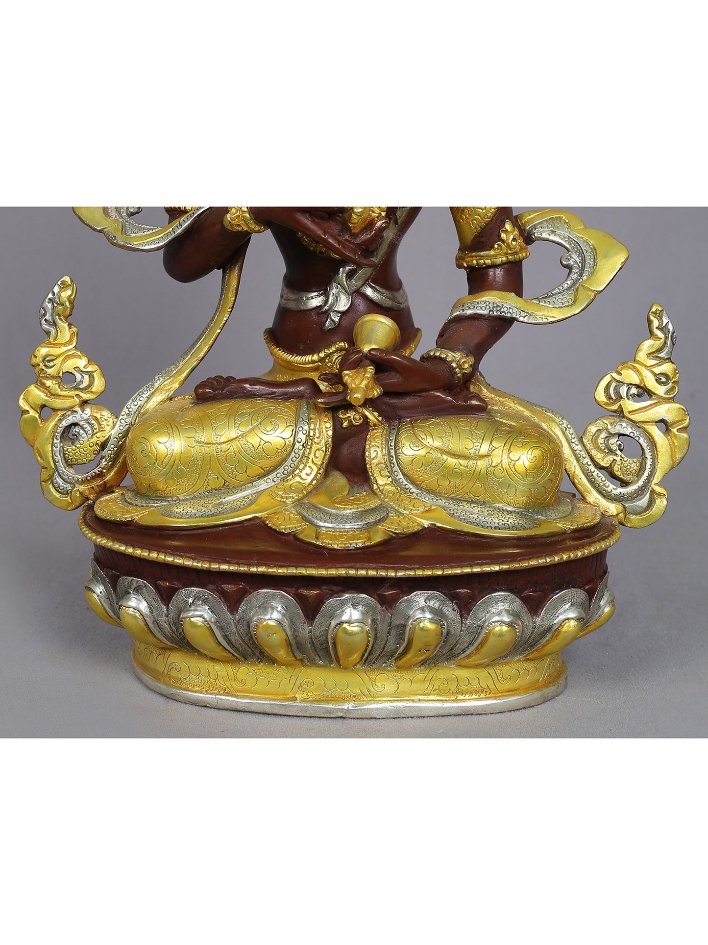 13" Tibetan Buddhist Deity Vajrasattva Copper Statue from Nepal