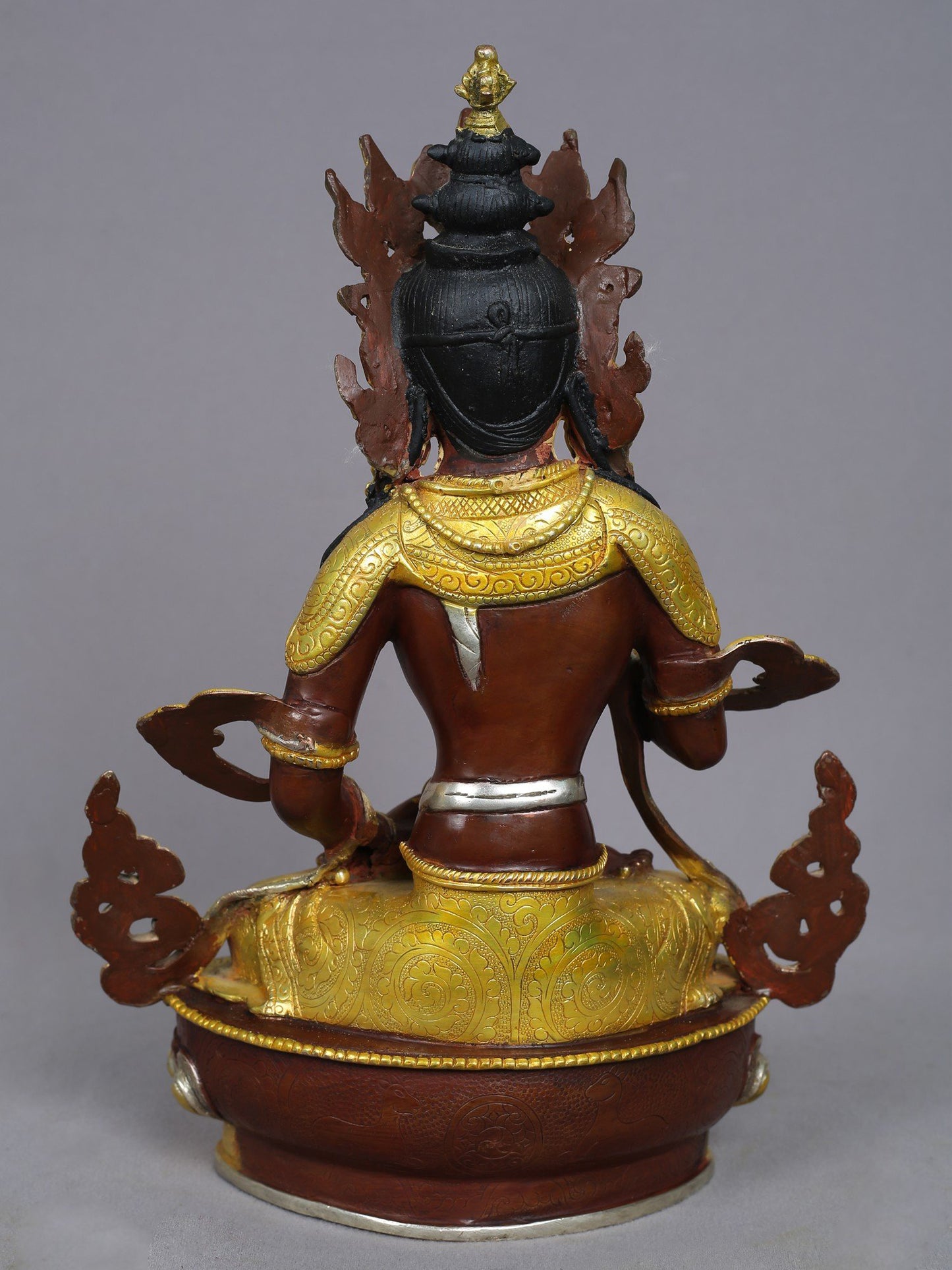 13" Tibetan Buddhist Deity Vajrasattva Copper Statue from Nepal