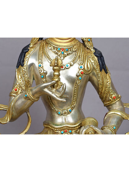 15" Vajrasattva Copper Statue from Nepal | Handmade Sculpture