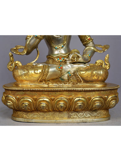 15" Vajrasattva Copper Statue from Nepal | Handmade Sculpture