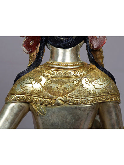 15" Vajrasattva Copper Statue from Nepal | Handmade Sculpture