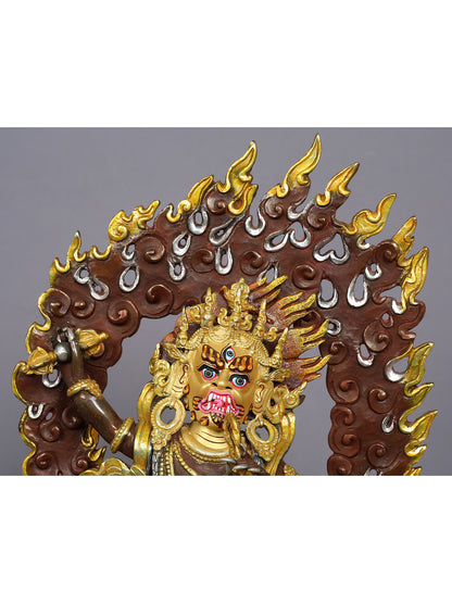 12" Vajrapani Copper Statue from Nepal | Buddhist Deity Idols