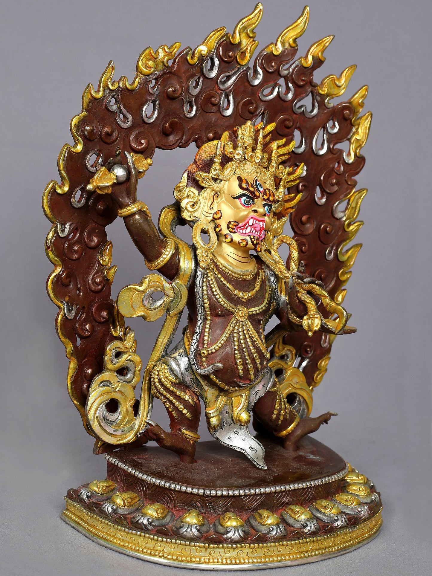 12" Vajrapani Copper Statue from Nepal | Buddhist Deity Idols