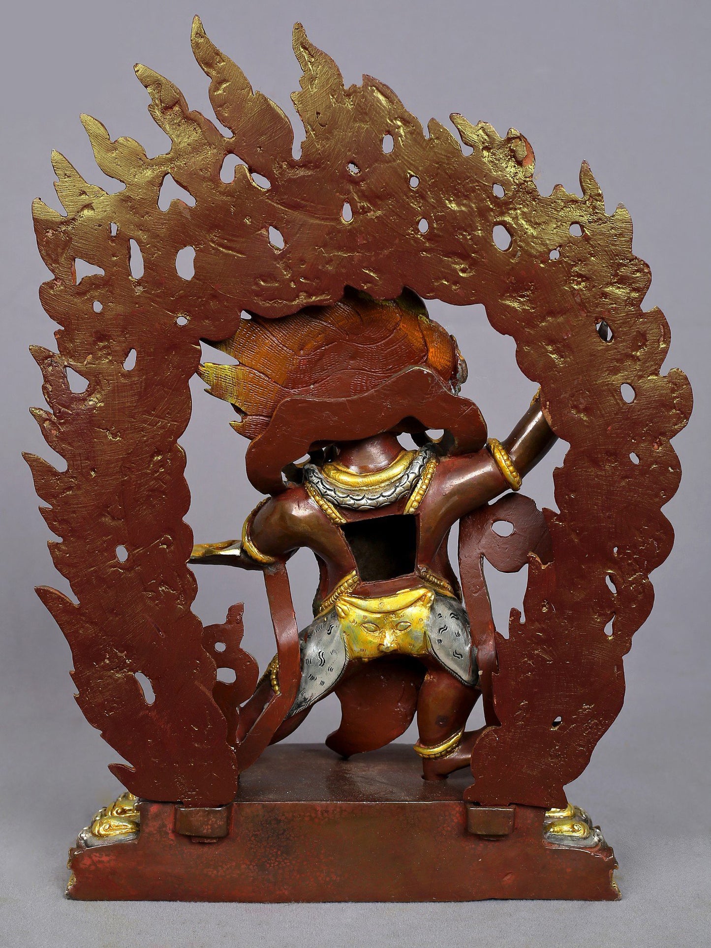 12" Vajrapani Copper Statue from Nepal | Buddhist Deity Idols