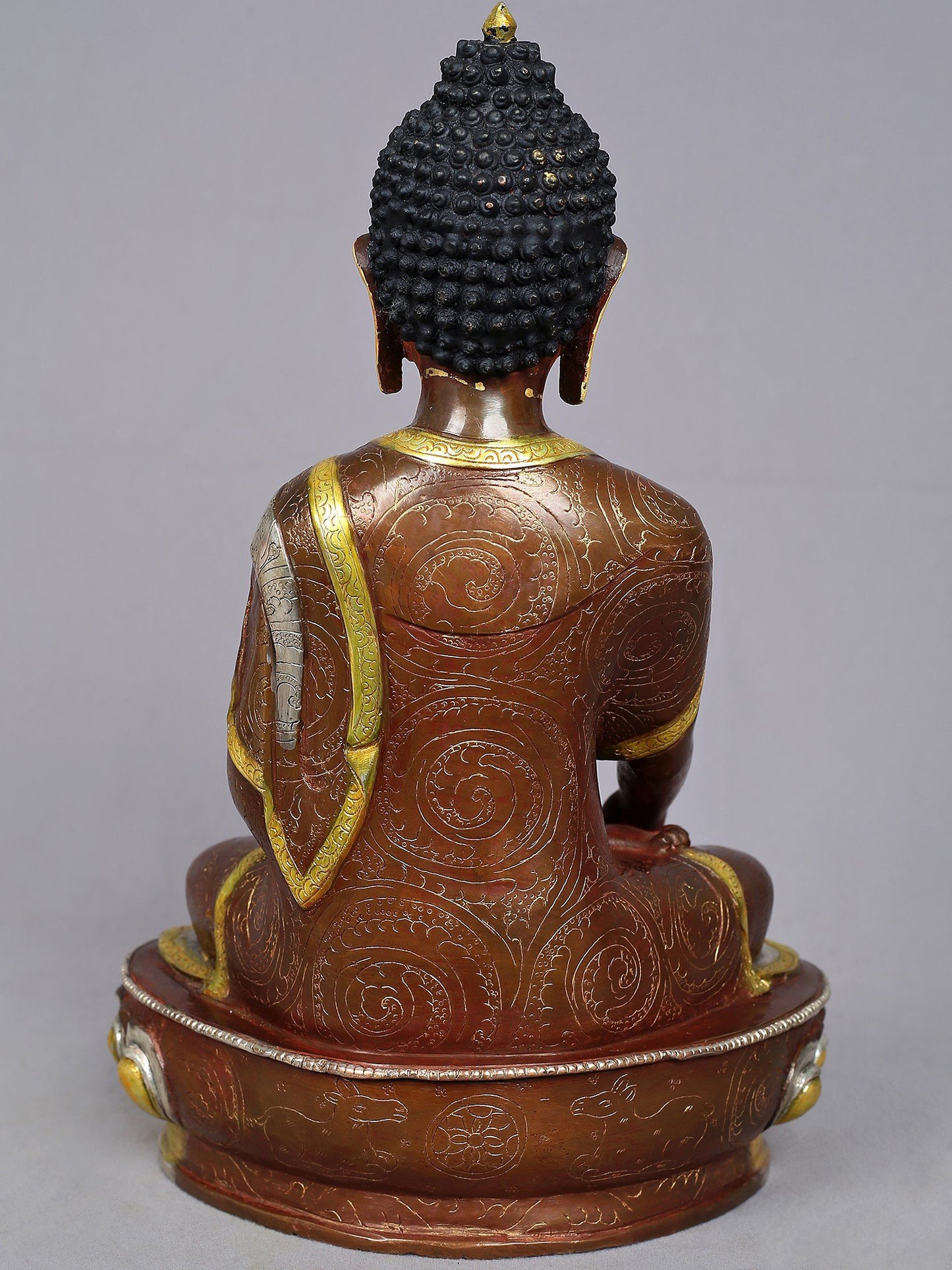 13" Shakyamuni Buddha Copper Statue from Nepal | Buddhist Deity Idols