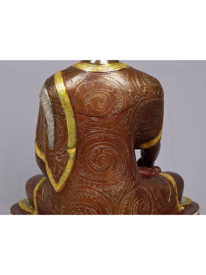 13" Shakyamuni Buddha Copper Statue from Nepal | Buddhist Deity Idols