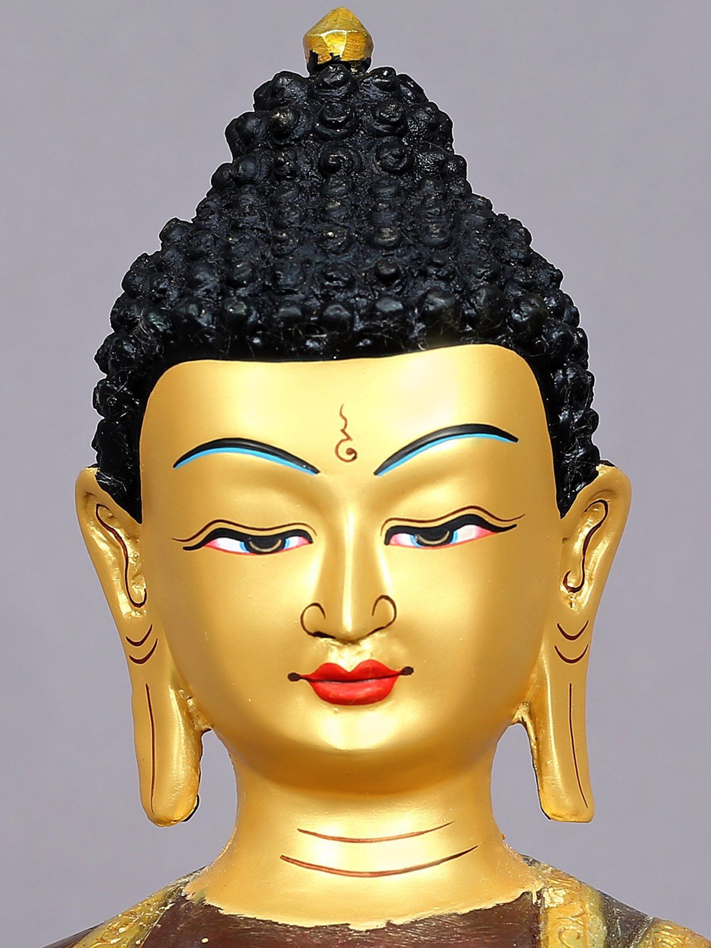 13" Lord Buddha Idol in Abhaya Mudra | Nepalese Copper Statue