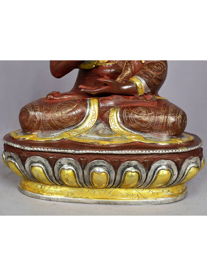 13" Lord Buddha Idol in Abhaya Mudra | Nepalese Copper Statue