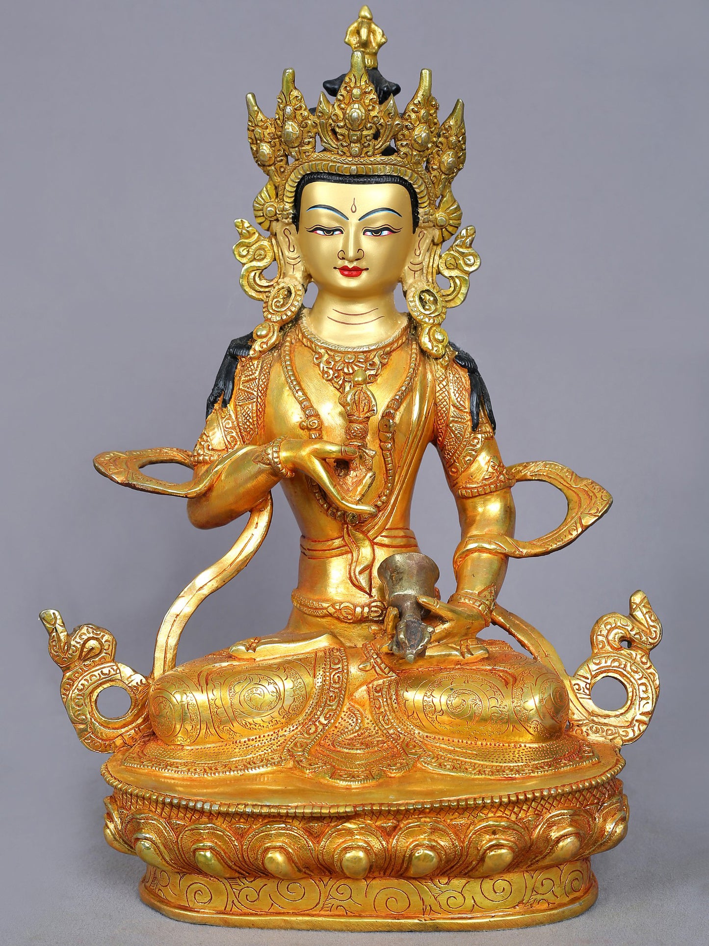 13" Vajrasattva Copper Statue From Nepal | Handmade Statue | Buddhist Deity Idols