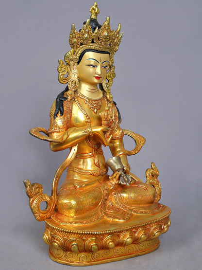 13" Vajrasattva Copper Statue From Nepal | Handmade Statue | Buddhist Deity Idols