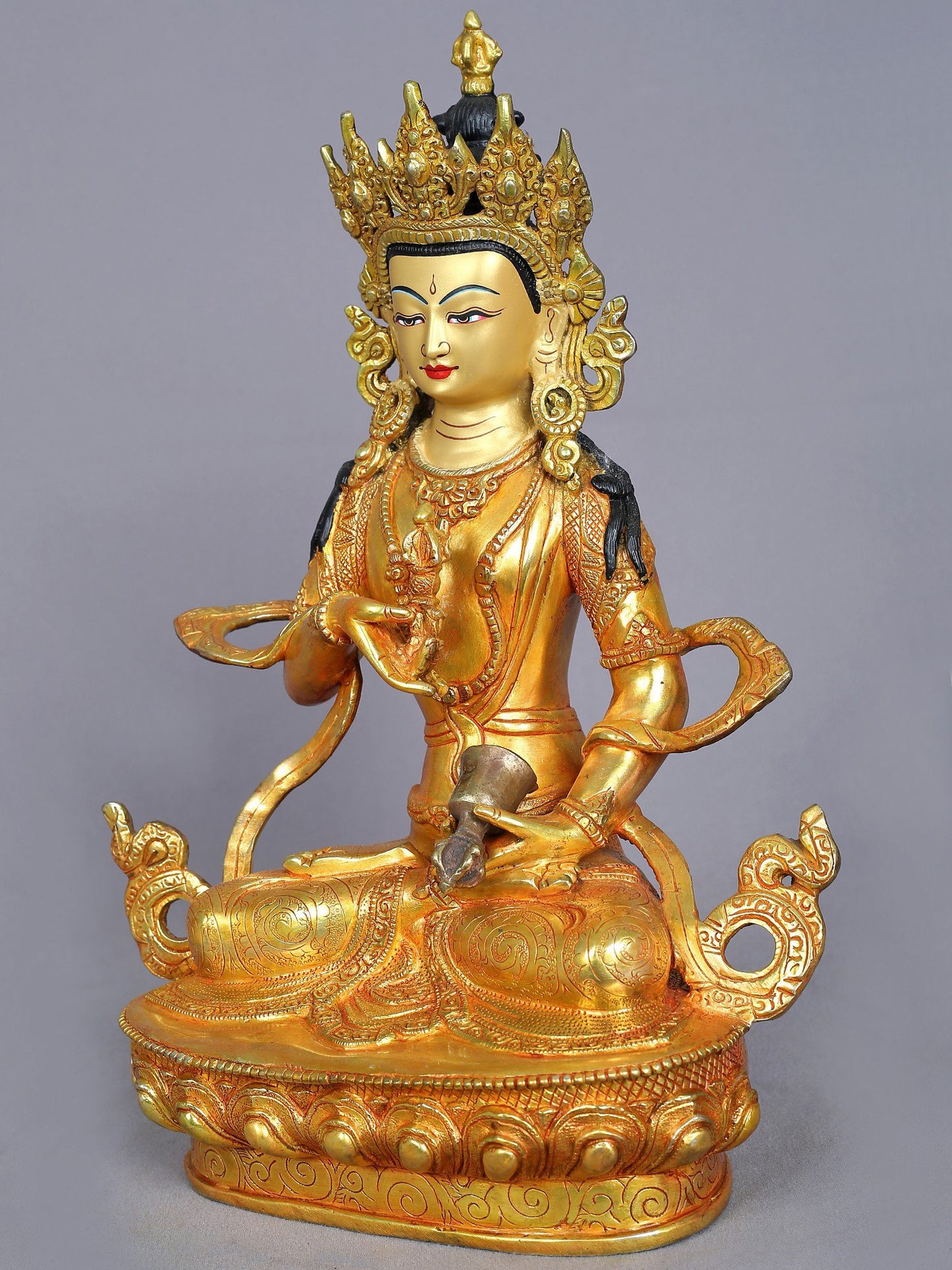 13" Vajrasattva Copper Statue From Nepal | Handmade Statue | Buddhist Deity Idols