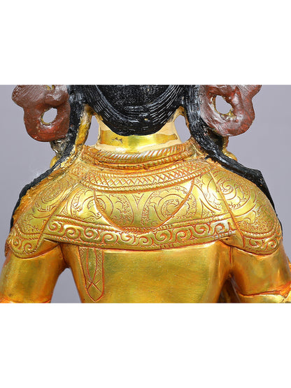 13" Vajrasattva Copper Statue From Nepal | Handmade Statue | Buddhist Deity Idols