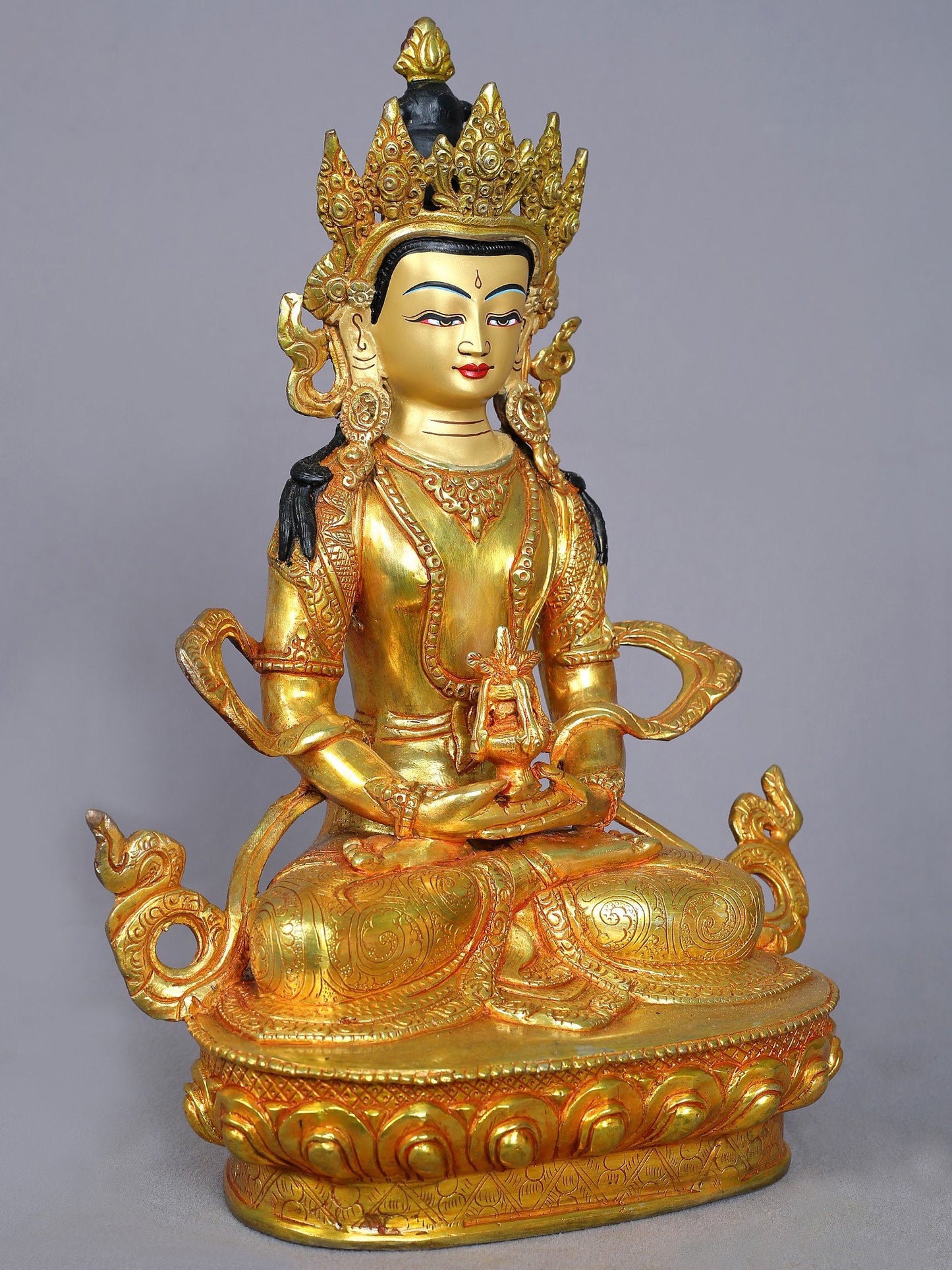 13" Aparmita Buddha Statue From Nepal | Handmade Idol | Lord Buddha Statue