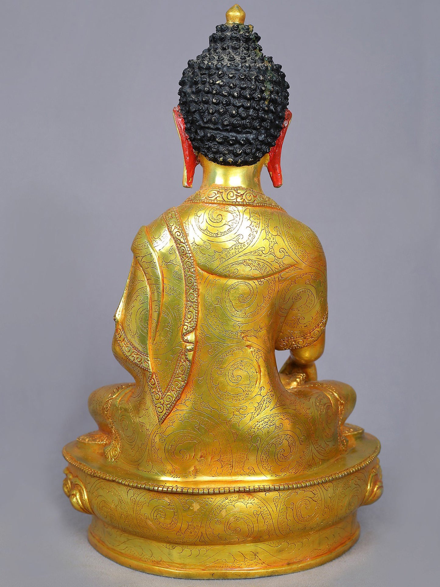 13" Shakyamuni Buddha Copper Statue From Nepal | Handmade | Buddhist Deity Idol