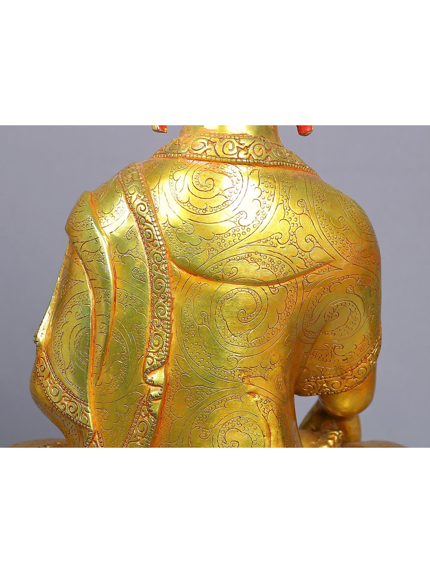 13" Shakyamuni Buddha Copper Statue From Nepal | Handmade | Buddhist Deity Idol