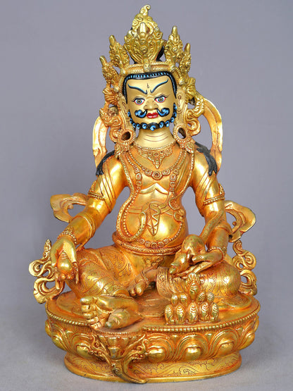 13" Lord Kubera Statue | Handmade Idol | Nepalese Copper Statue | Copper Figurine