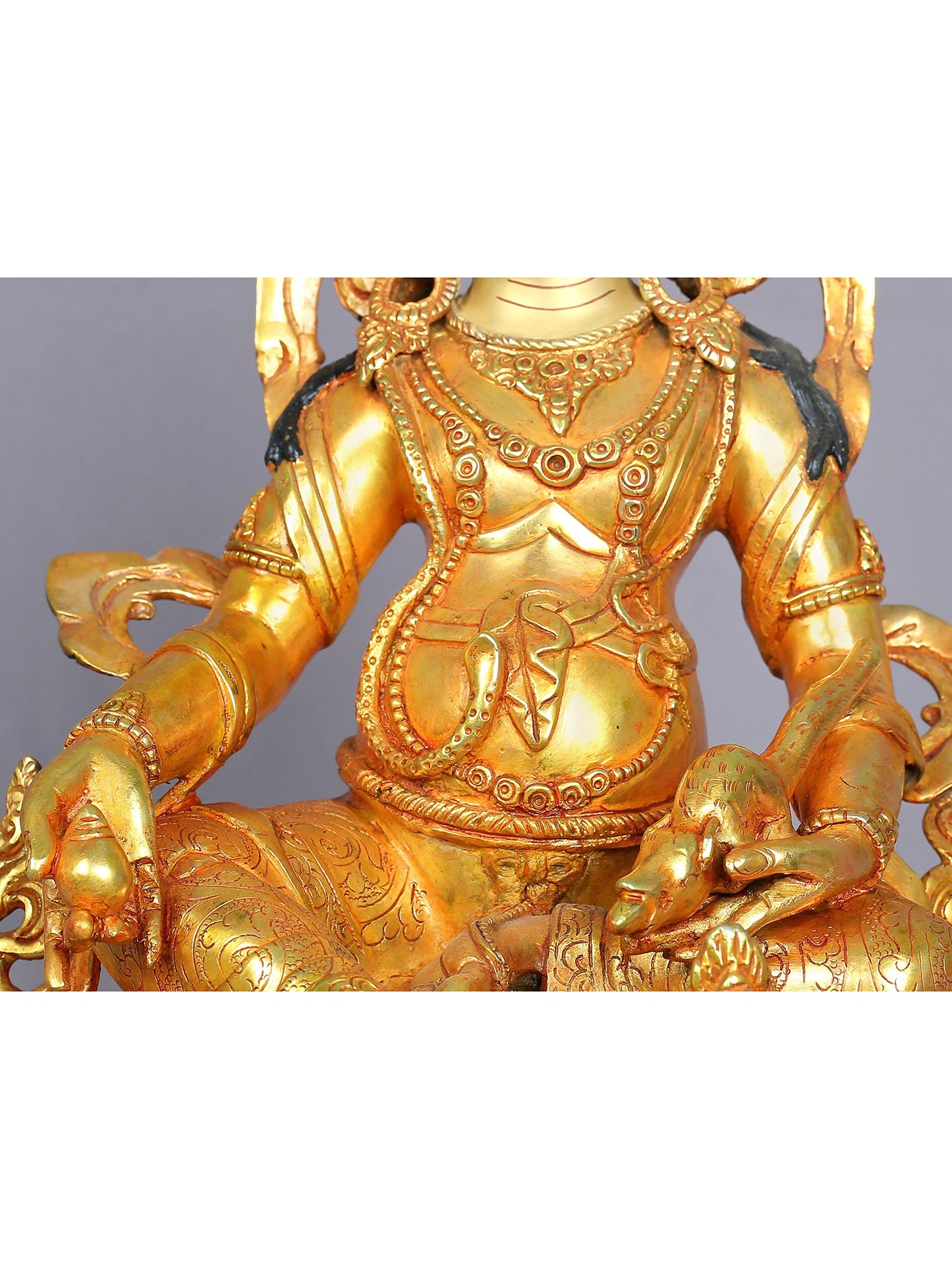 13" Lord Kubera Statue | Handmade Idol | Nepalese Copper Statue | Copper Figurine