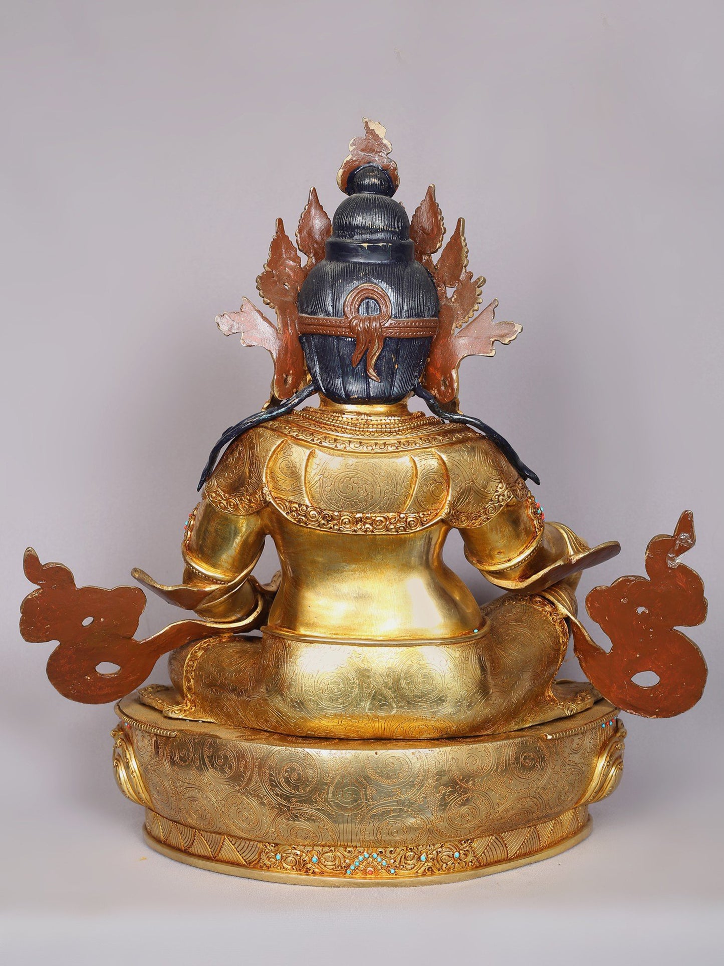 17" Lord Kubera Gilded Copper Nepalese Statue | Handmade Idol | Kubera Statue