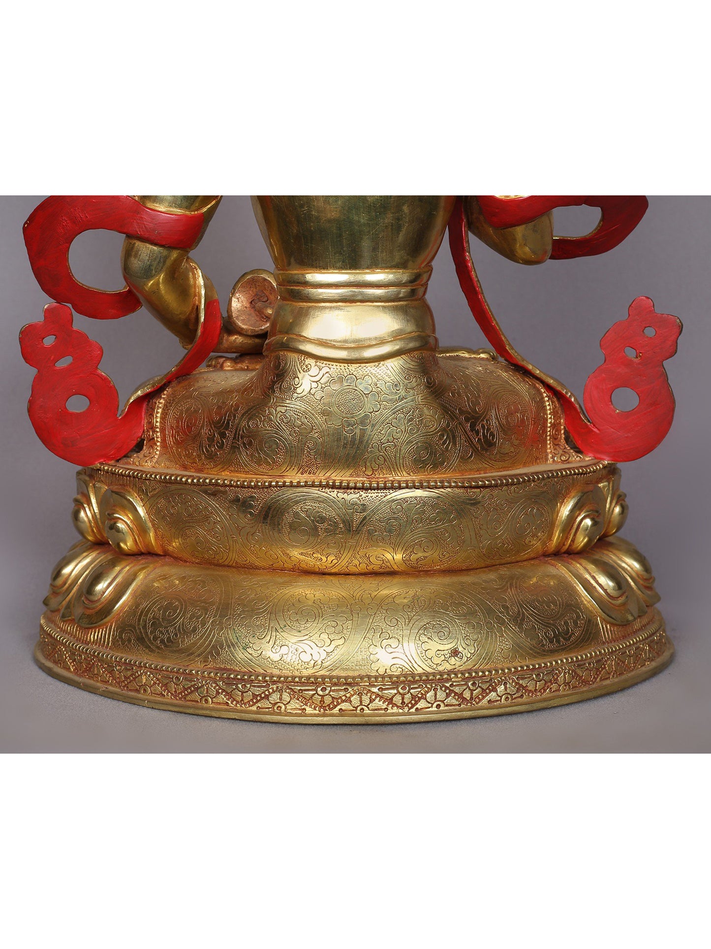 15" Tibetan Buddhist Deity Vajrasattva Copper Statue From Nepal | Handmade Buddhist Idol