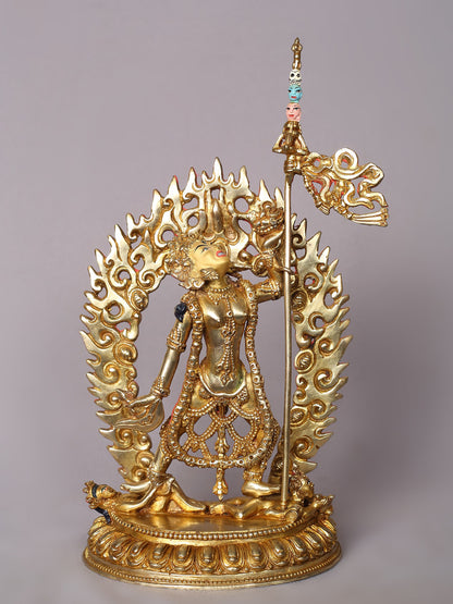 11" Goddess Vajrayogini Copper Statue | Handmade Goddess Idol | Nepalese Copper Statue