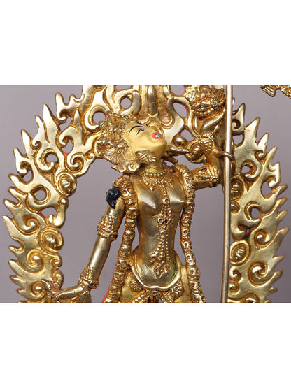 11" Goddess Vajrayogini Copper Statue | Handmade Goddess Idol | Nepalese Copper Statue