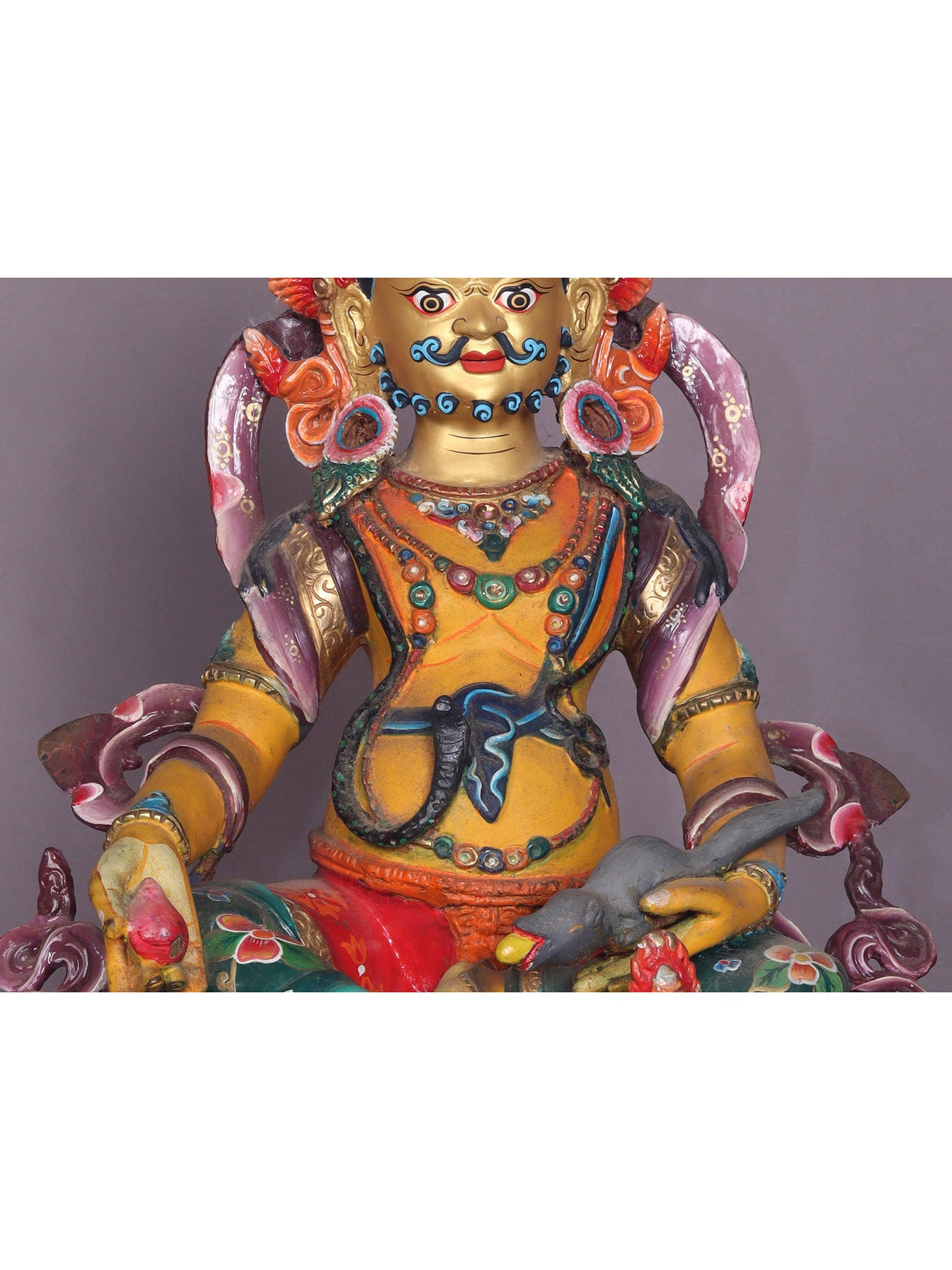 9" Lord Kubera Copper Statue | Handmade Statue | Buddhist Deity Idols