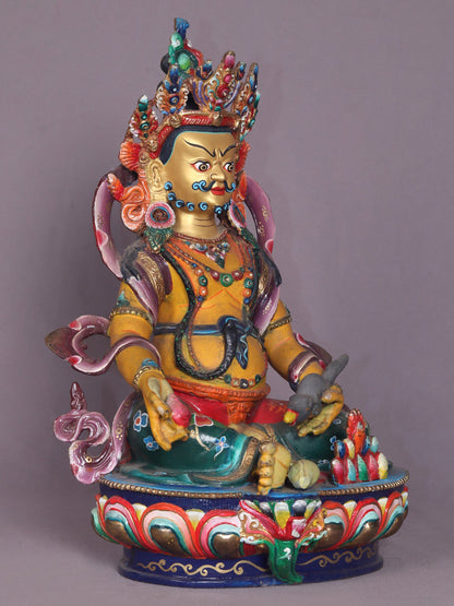 9" Lord Kubera Copper Statue | Handmade Statue | Buddhist Deity Idols