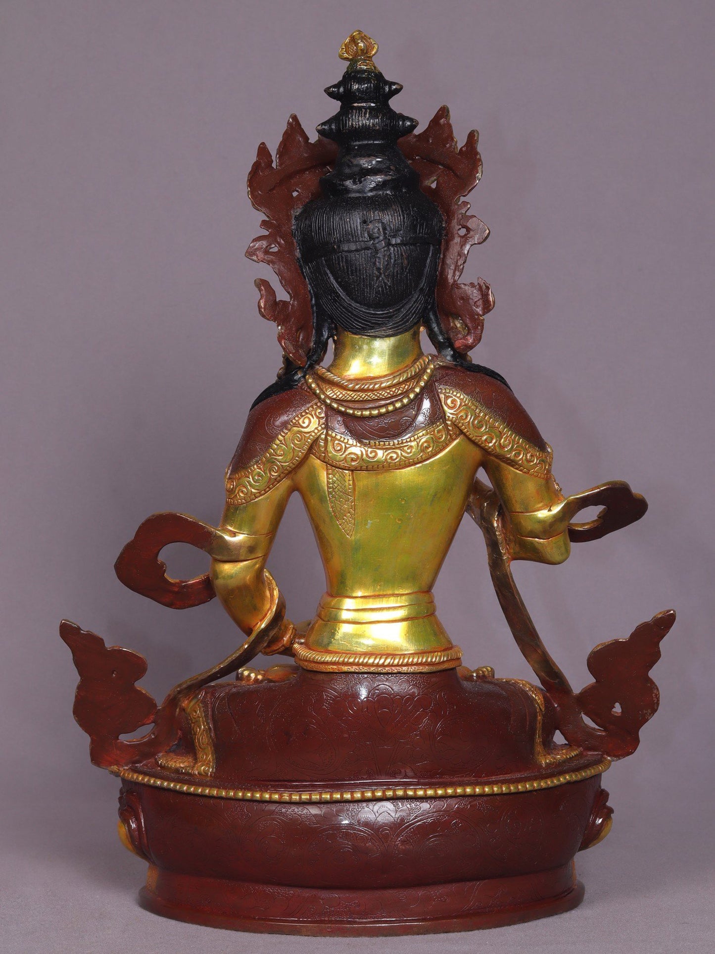 13" Tibetan Buddhist Deity Vajrasattva Statue | Handmade Buddhist Idol | Nepalese Copper Idols