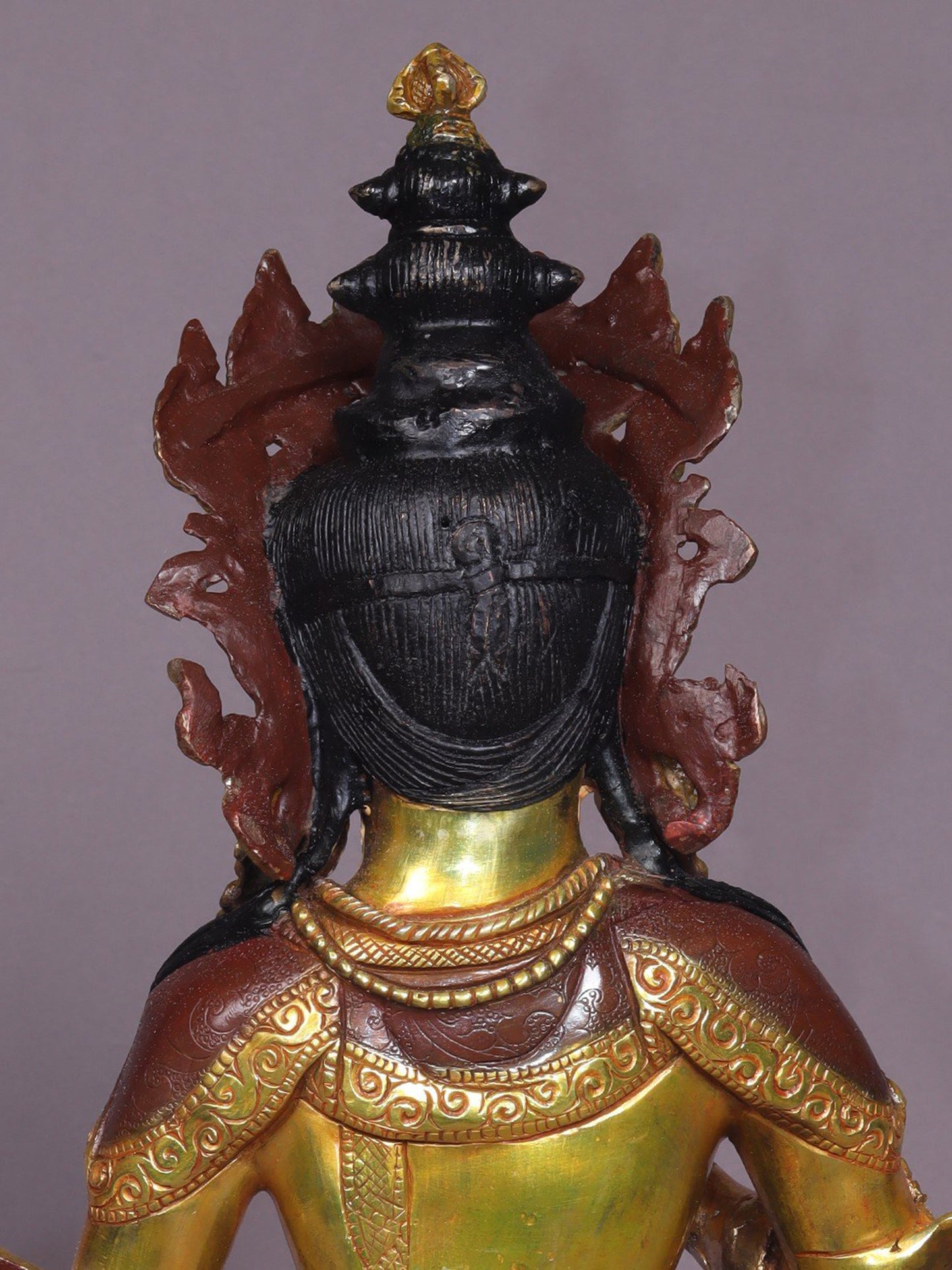 13" Tibetan Buddhist Deity Vajrasattva Statue | Handmade Buddhist Idol | Nepalese Copper Idols