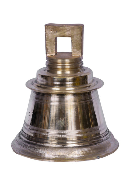 9" Brass Temple Hanging Bell | Handmade Brass Bell For Gifting