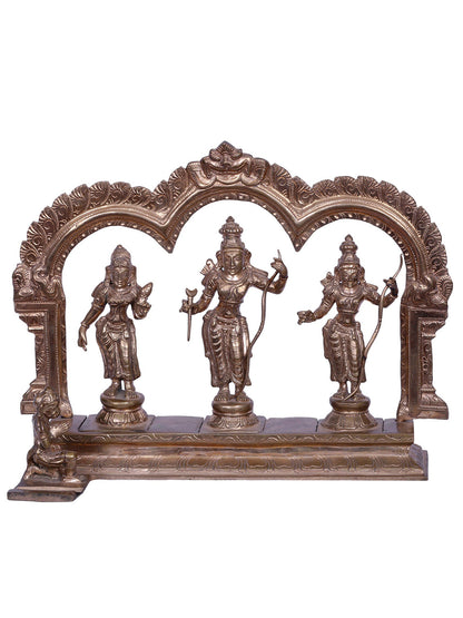 10" Bronze Rama Darbar | Madhuchista Vidhana (Lost-Wax) | Panchaloha Bronze from Swamimalai