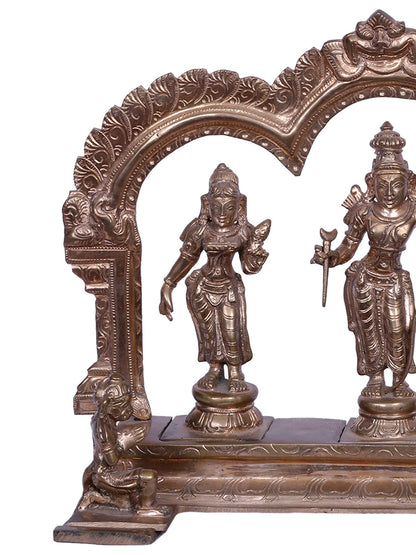 10" Bronze Rama Darbar | Madhuchista Vidhana (Lost-Wax) | Panchaloha Bronze from Swamimalai