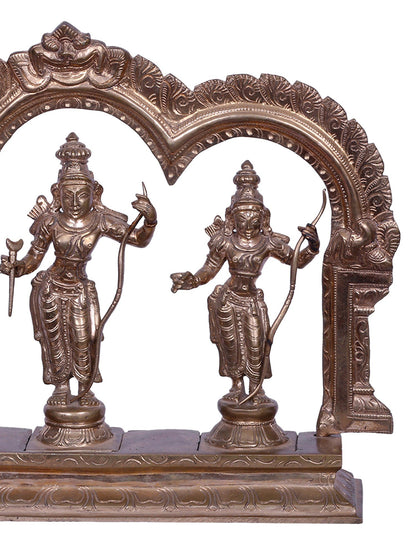 10" Bronze Rama Darbar | Madhuchista Vidhana (Lost-Wax) | Panchaloha Bronze from Swamimalai