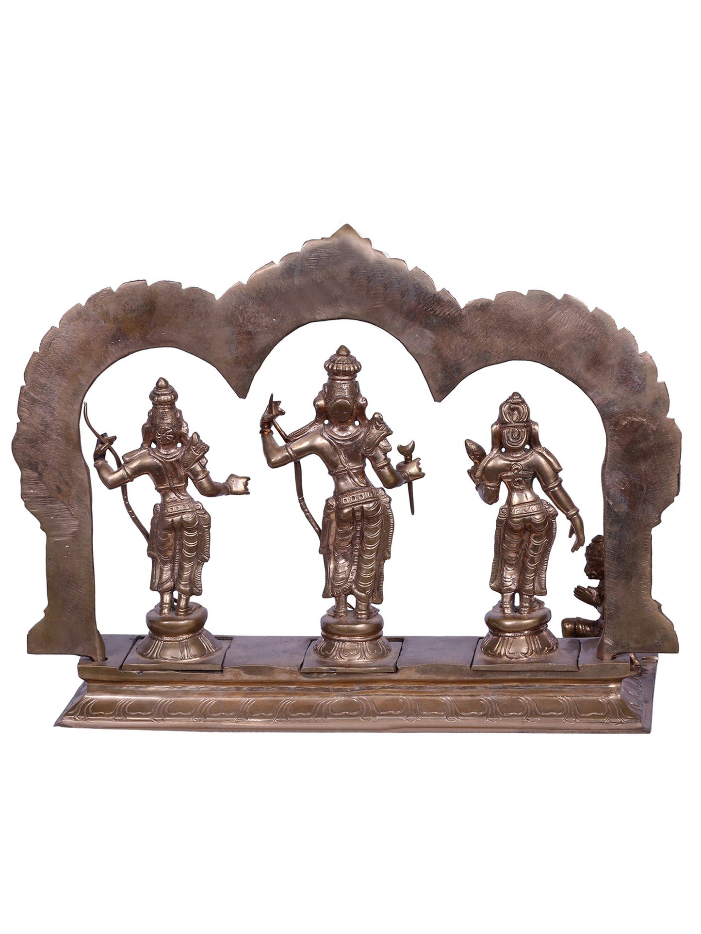 10" Bronze Rama Darbar | Madhuchista Vidhana (Lost-Wax) | Panchaloha Bronze from Swamimalai