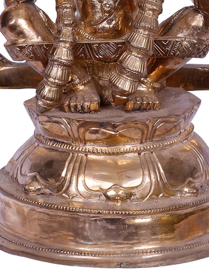 12'' Lord Ayyappan Statue | Madhuchista Vidhana (Lost-Wax) | Panchaloha Bronze from Swamimalai