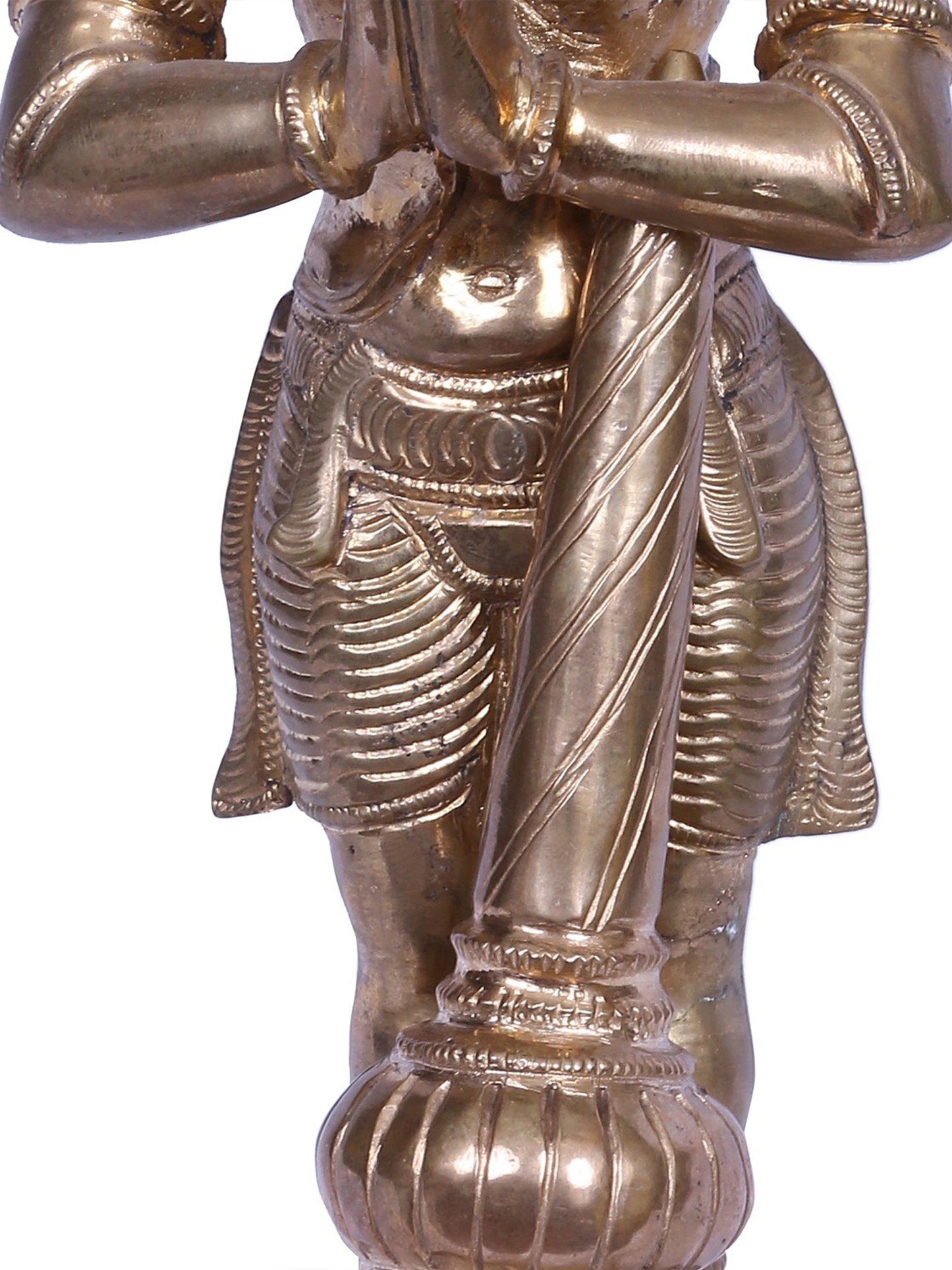 13" Standing Sankat Mochan Hanuman Ji | Madhuchista Vidhana (Lost-Wax) | Panchaloha Bronze from Swamimalai