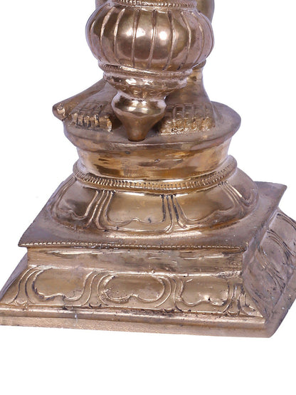 13" Standing Sankat Mochan Hanuman Ji | Madhuchista Vidhana (Lost-Wax) | Panchaloha Bronze from Swamimalai