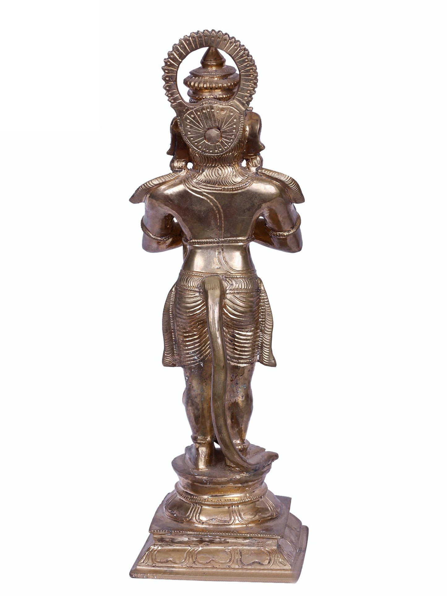 13" Standing Sankat Mochan Hanuman Ji | Madhuchista Vidhana (Lost-Wax) | Panchaloha Bronze from Swamimalai